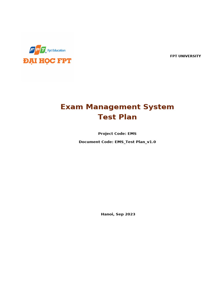 EMS Test-Plan v1.0-1 | PDF