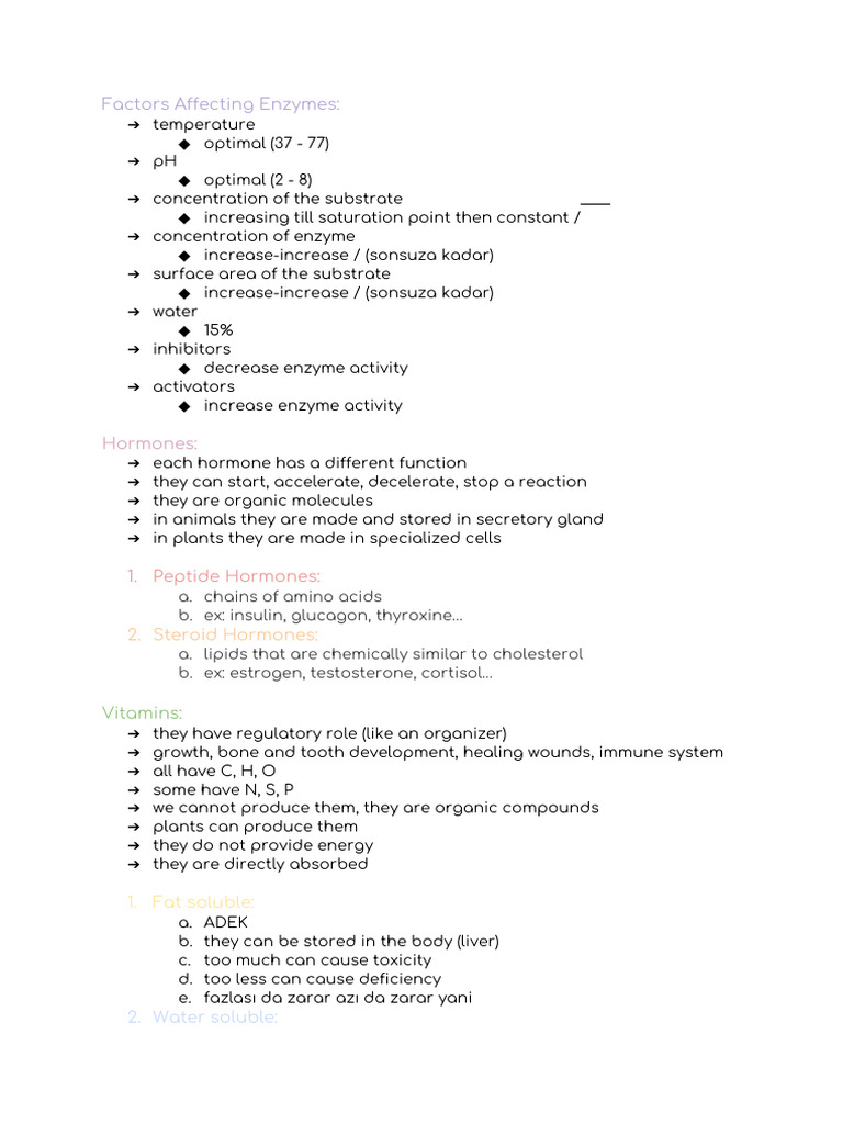 10th Grade Biology Notes | PDF