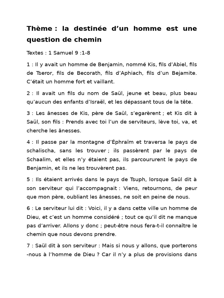 Chemin de La Destinée | PDF