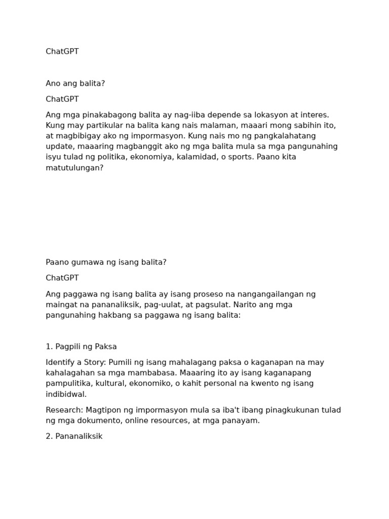 Balita | PDF
