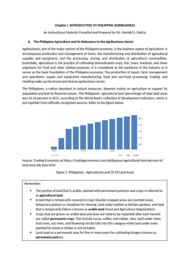 Philippine Agribusiness Overview | PDF | Agriculture | Agribusiness