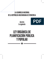 Ley Organica de Planificacion Publica y Popular