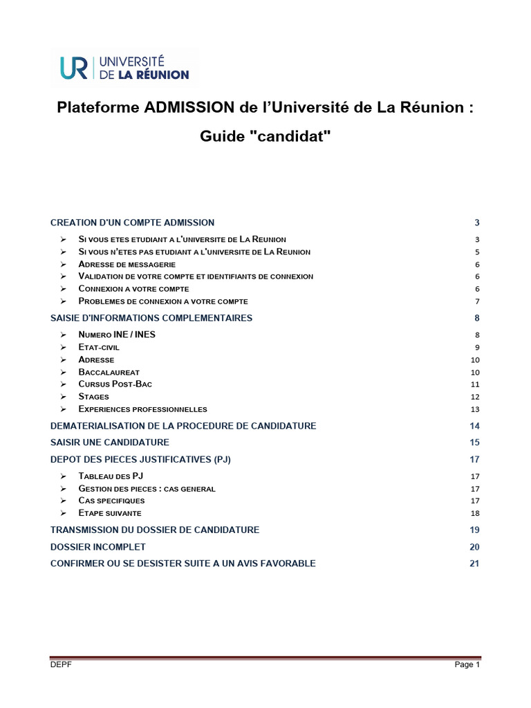 Guide Admission 2024 | PDF