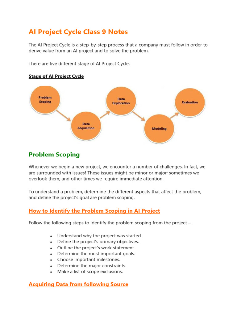 ai project cycle | PDF