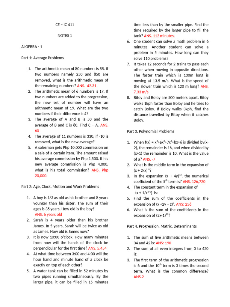 CE IC 411 Notes 1 | PDF
