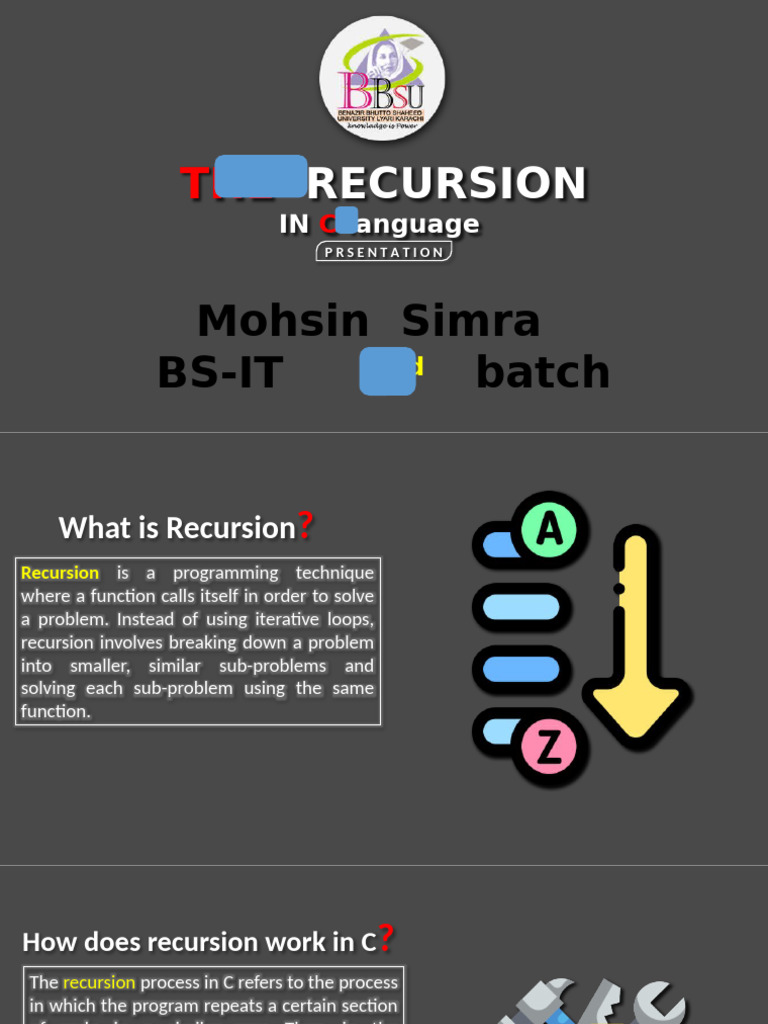 Recursion: Mohsin Simra Bs-It Batch | PDF