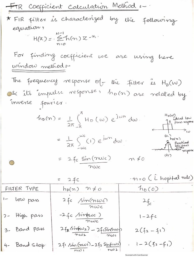FIR Filter Design | PDF