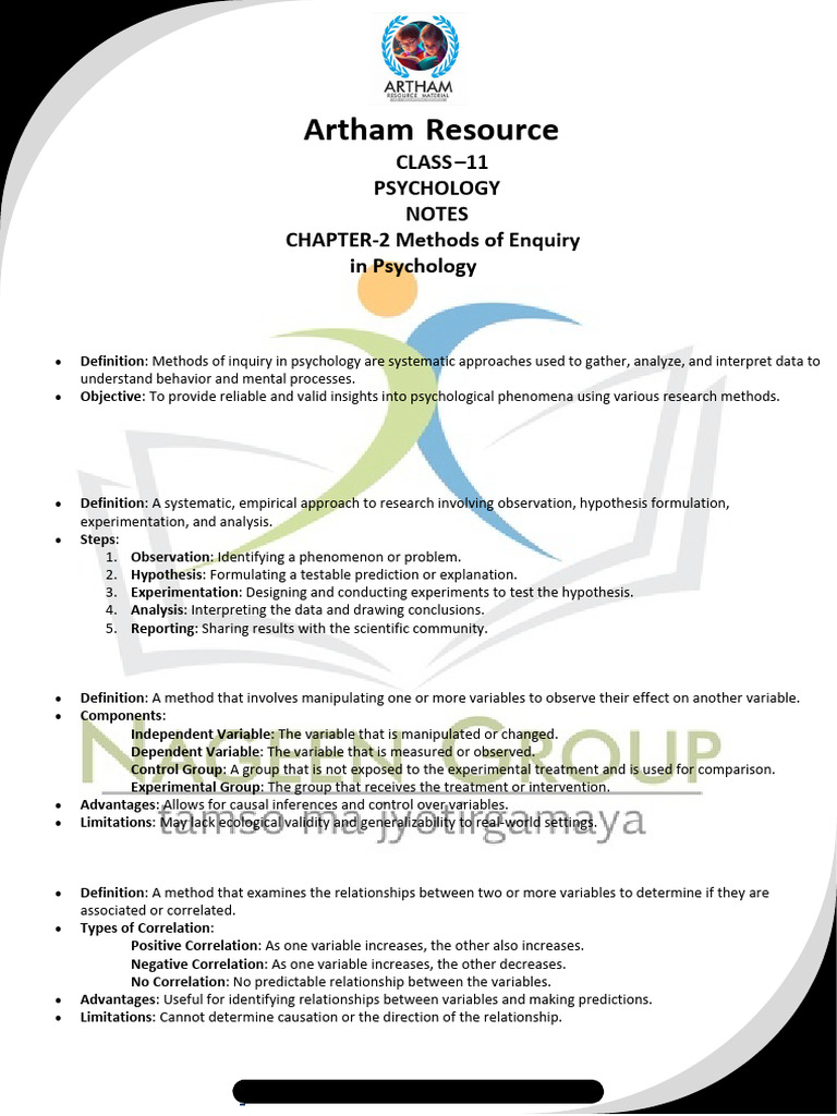 Class 11 Notes Psychology Chap 2 | PDF