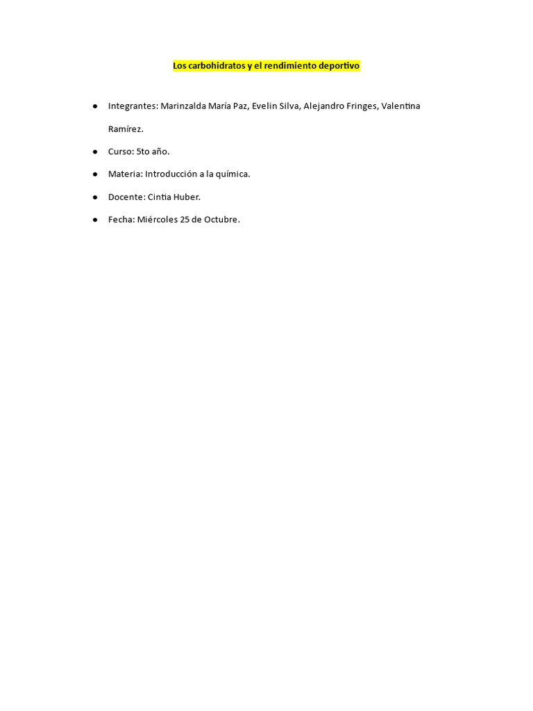 Carbohidratos Y Rendimiento Deportivo Pdf
