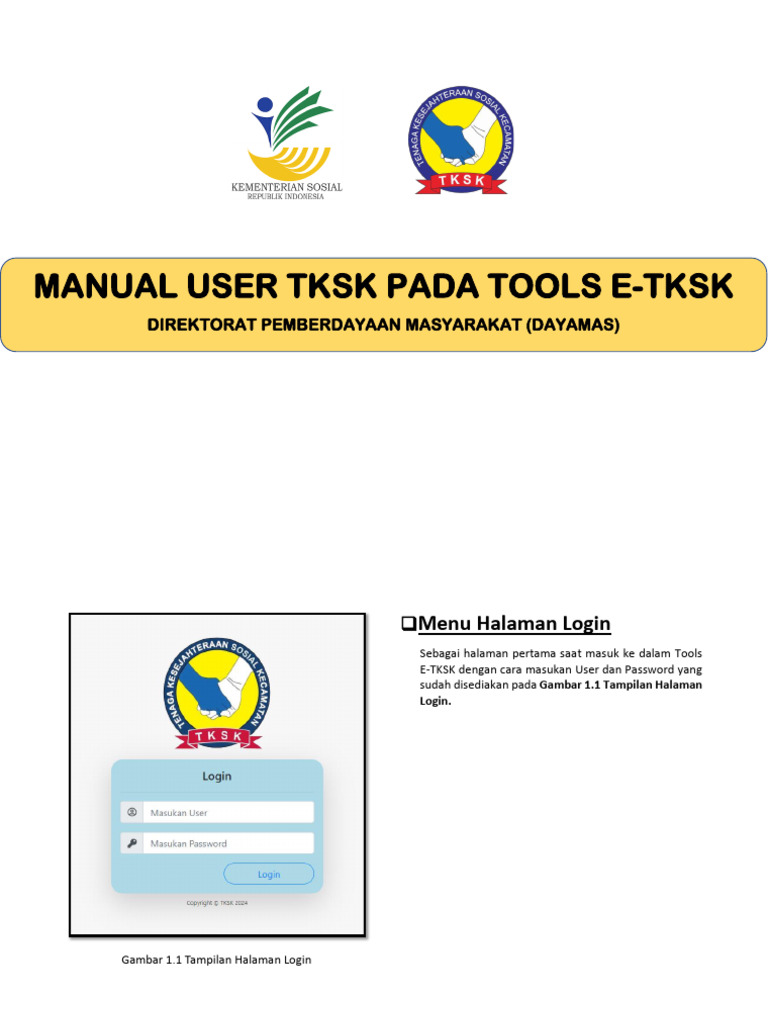 Panduan Penggunaan Tools E-TKSK | PDF | Computer Access Control | Business