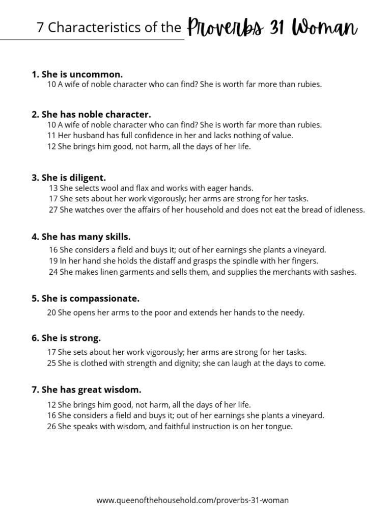 Proverbs 31 Woman PDF Queen of The Household | PDF