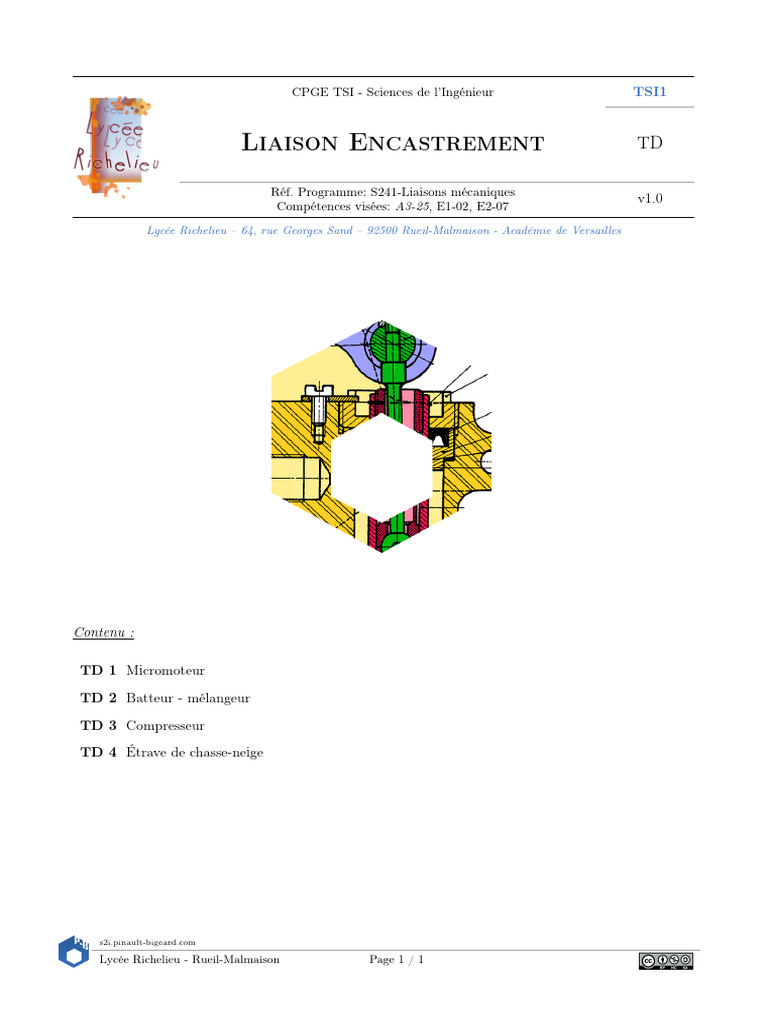 (Lme) (TD) Liaison Encastrement | PDF