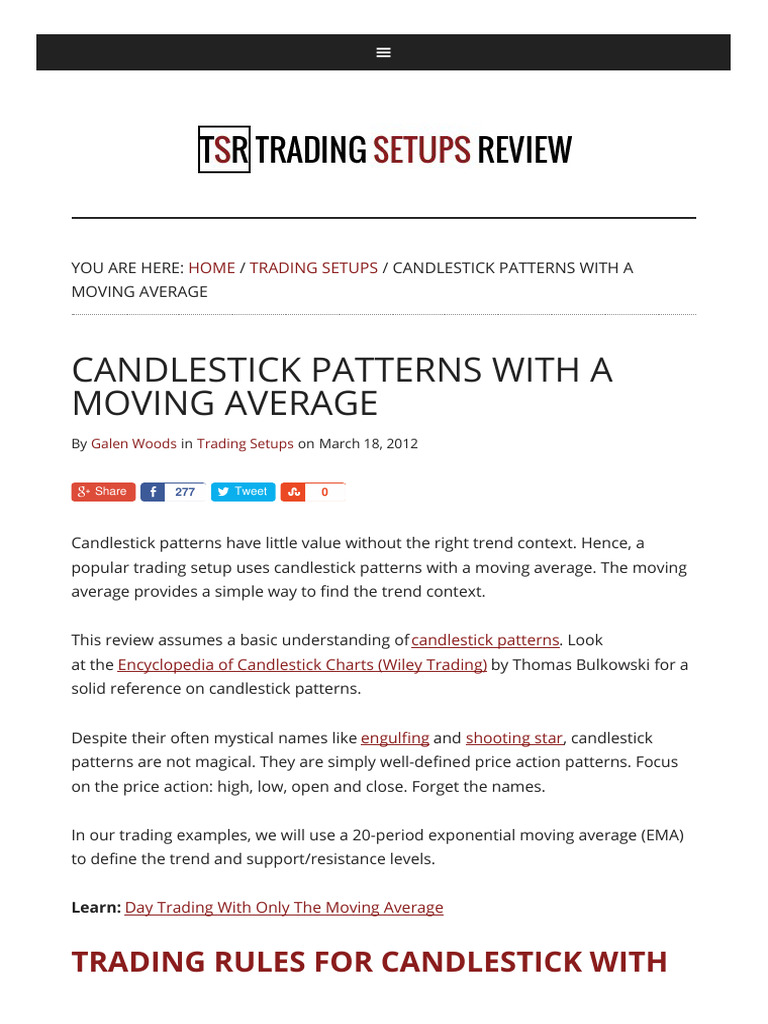 Candlestick Patterns with Moving Averages | PDF | Market Trend | Moving ...