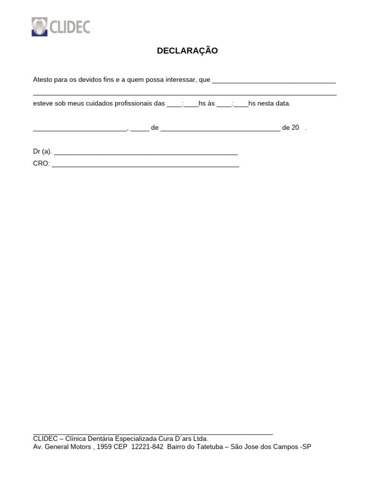 Atestado de Horas | PDF
