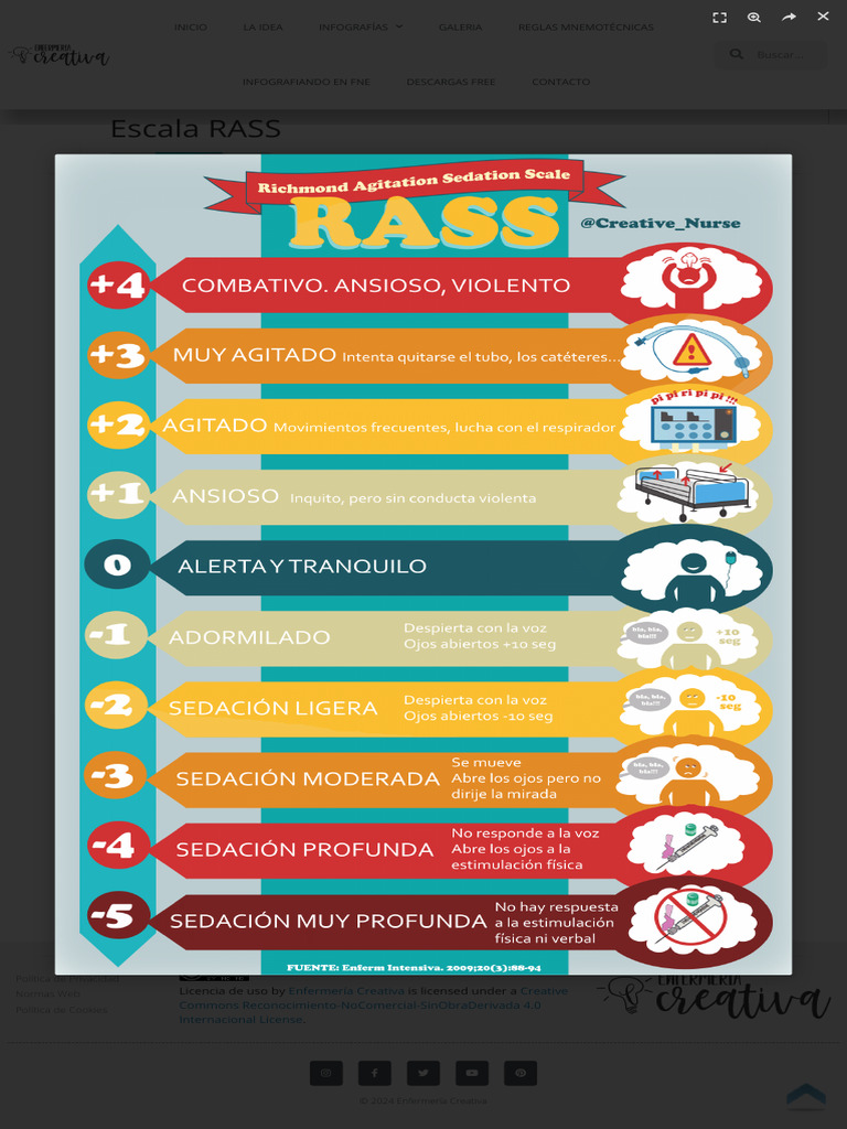Escala RASS - Enfermería Creativa | PDF