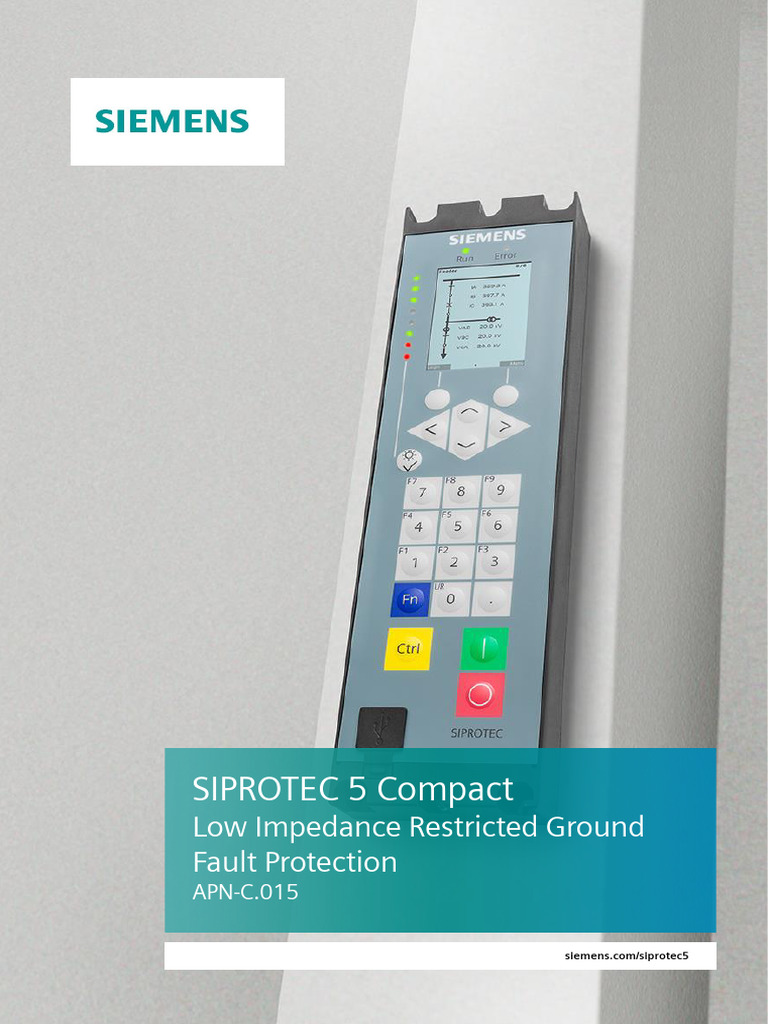 Siemens APN-C.015 Low Impedance Restricted Ground Fault Protection | PDF