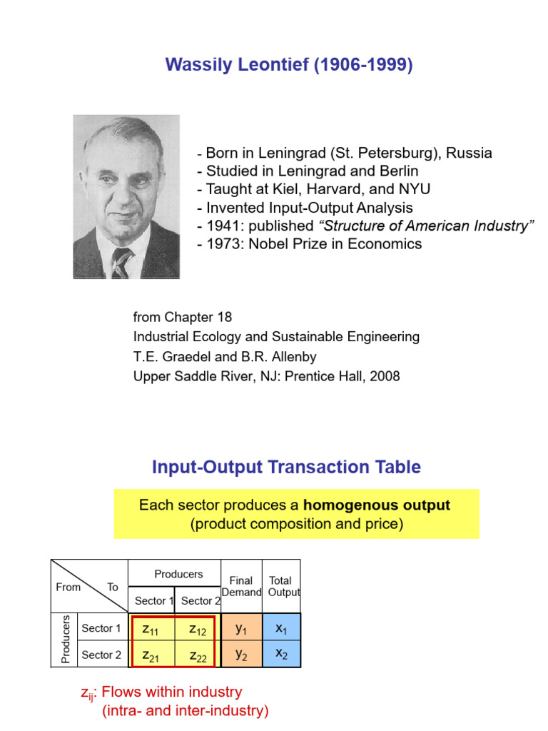 Economic Input-Output Models | PDF