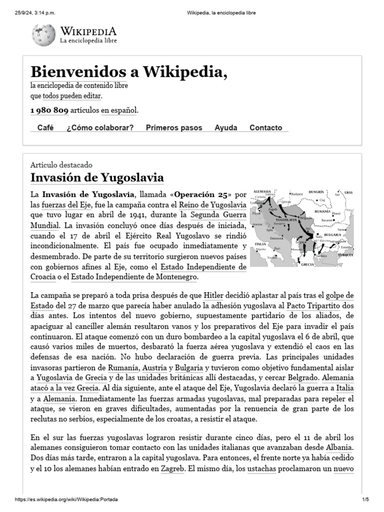 Wikipedia, La Enciclopedia Libre | PDF