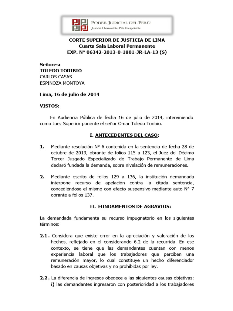 Sentencia de Vista | PDF