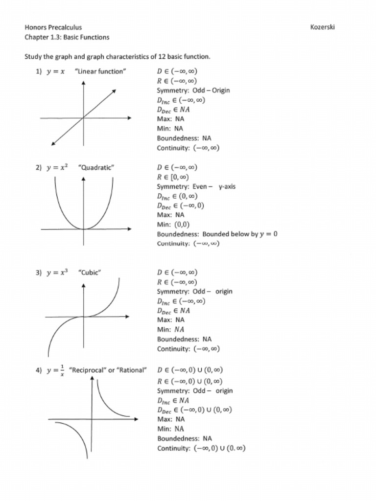 CH 1.3 Graph Characteristics | PDF