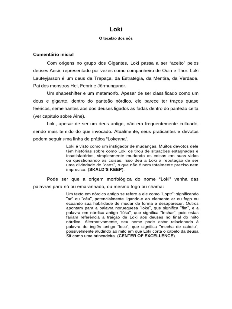 Deus Loki | PDF
