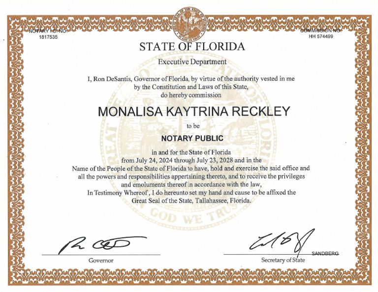 Notary Certificate Pdf