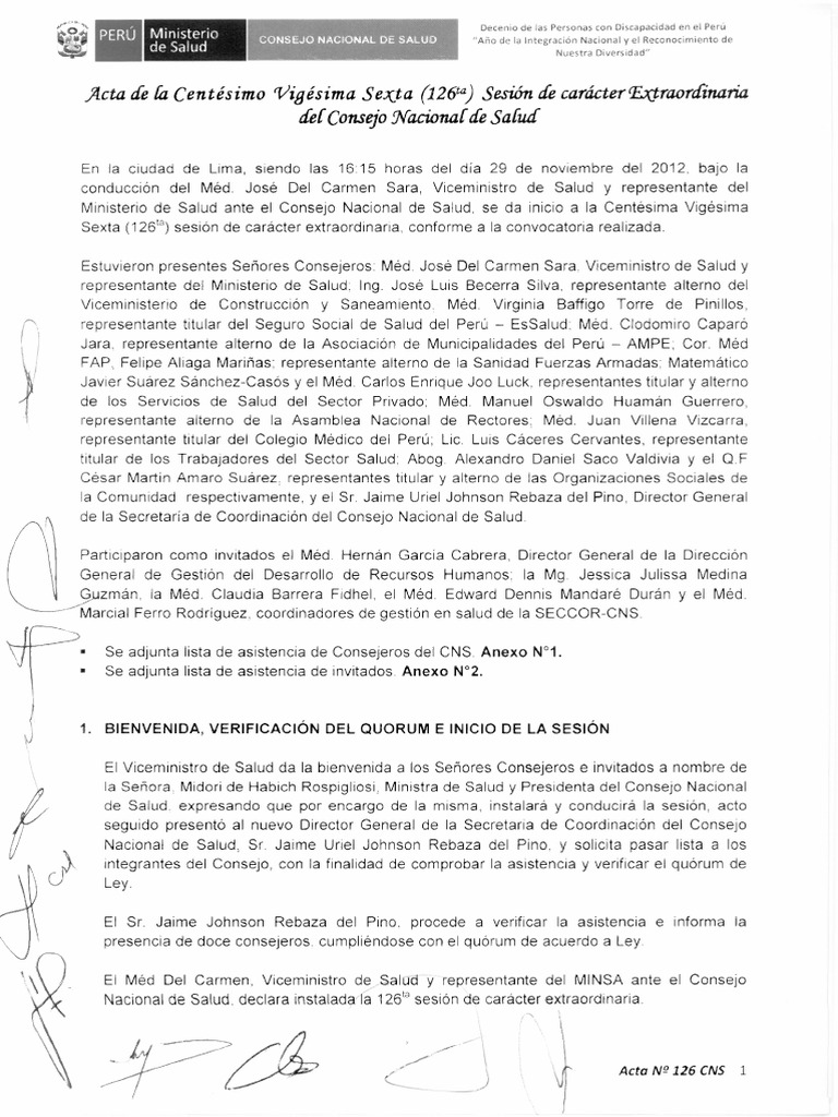 Acta 126 CNS | PDF