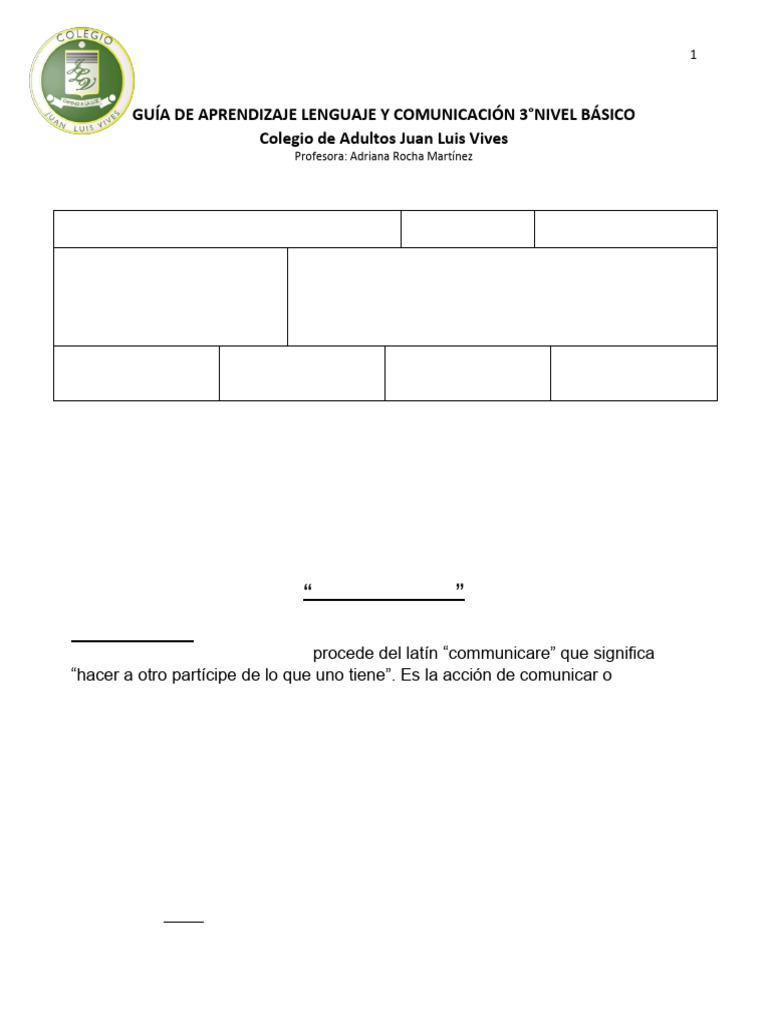 Lenguaje 3nb 1 | PDF