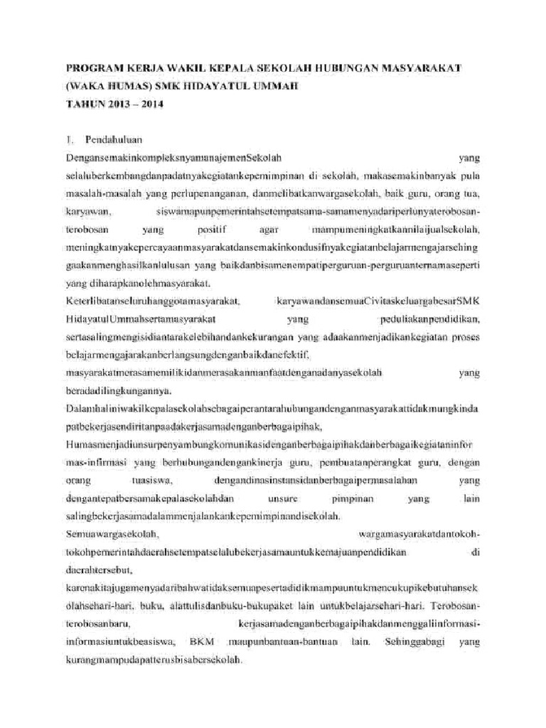 Program Humas 29064908 | PDF