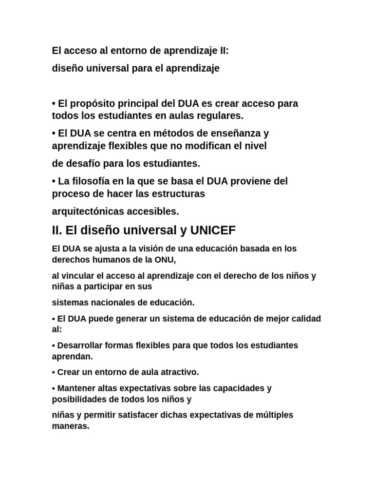 Diseño Universal Para El Aprendizaje Efectivo Pdf Aprendizaje