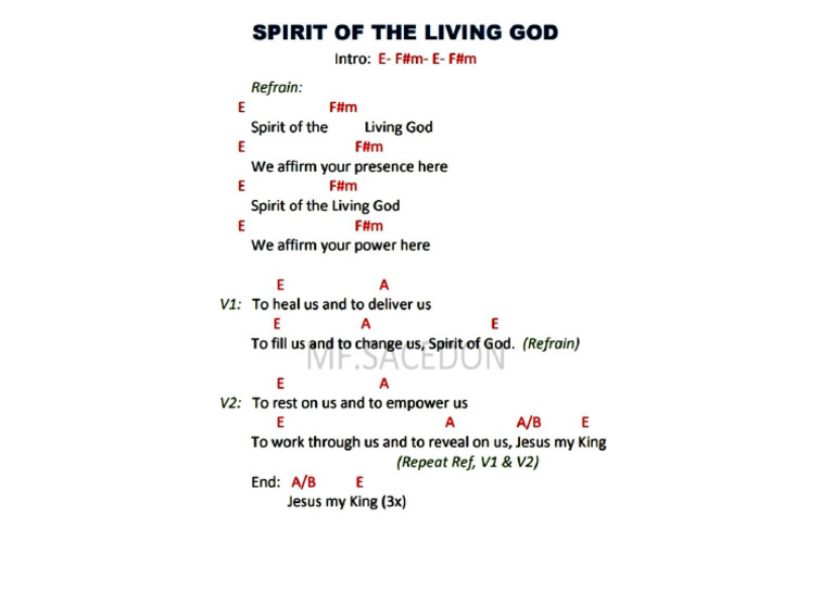 Spirit of The Living God | PDF