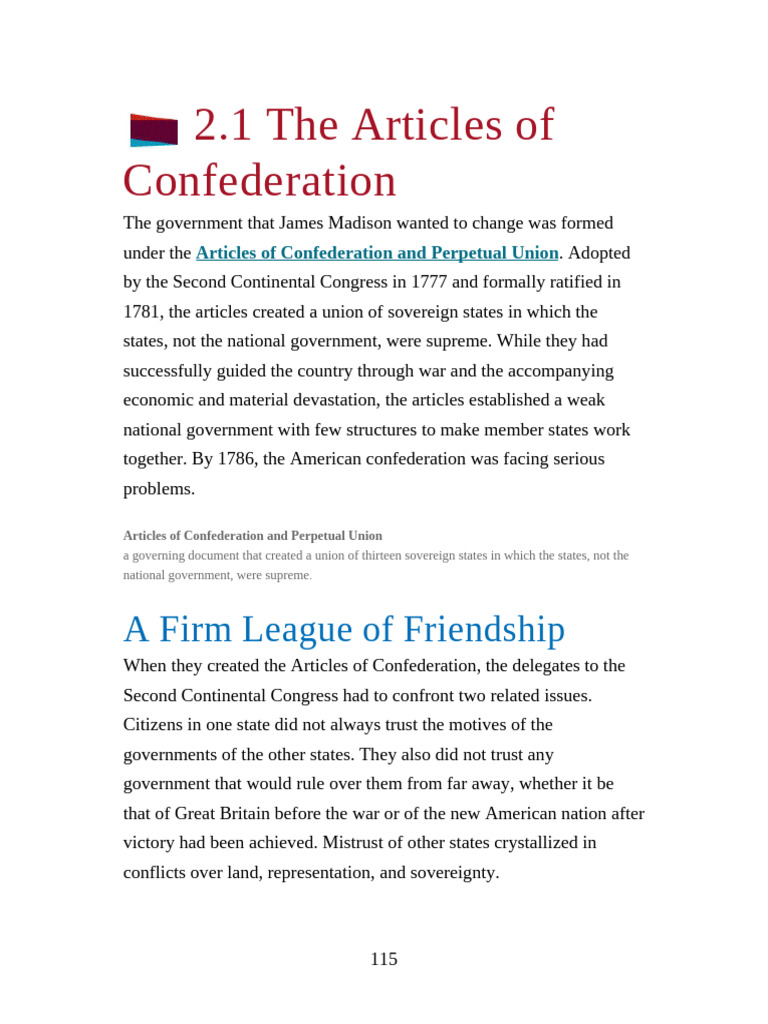 CH 2 - The Constitution - A New Vision of Government | PDF