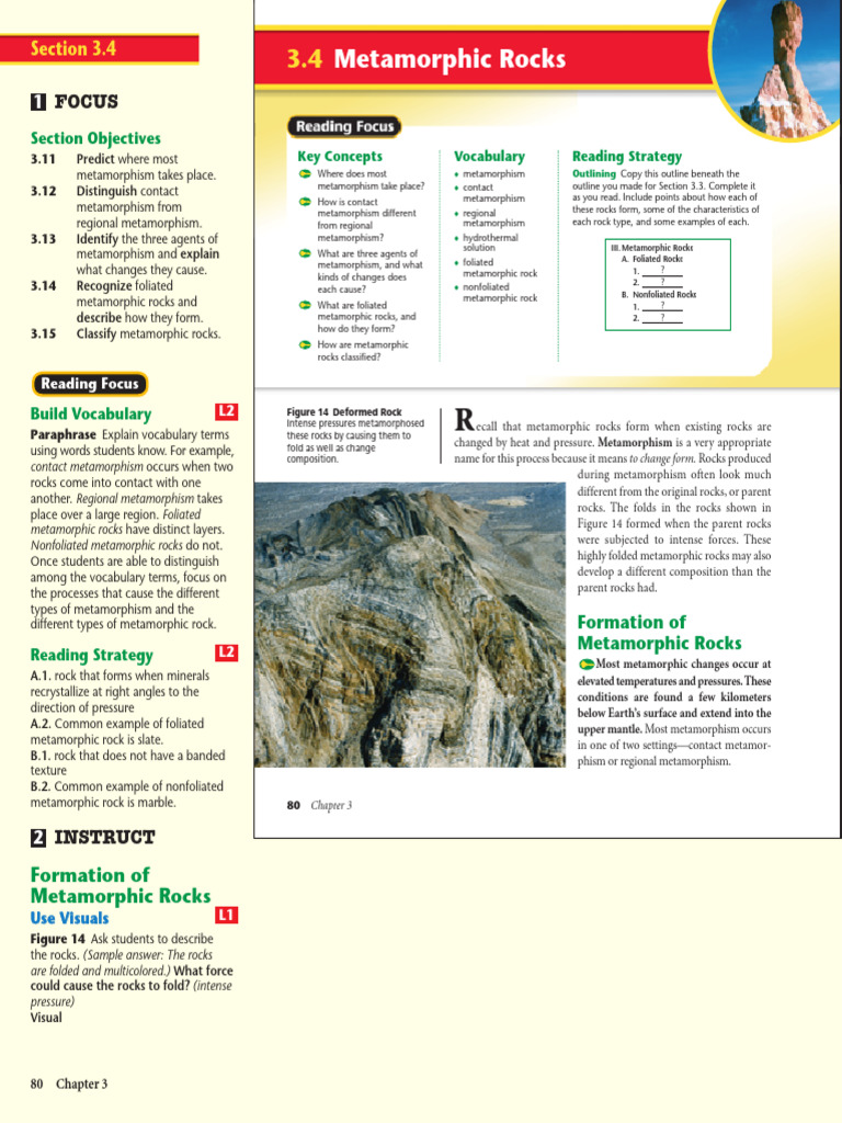 Metamorphic Rocks | PDF