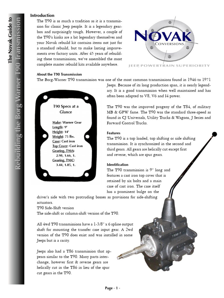 T90 Transmission Rebuild | PDF