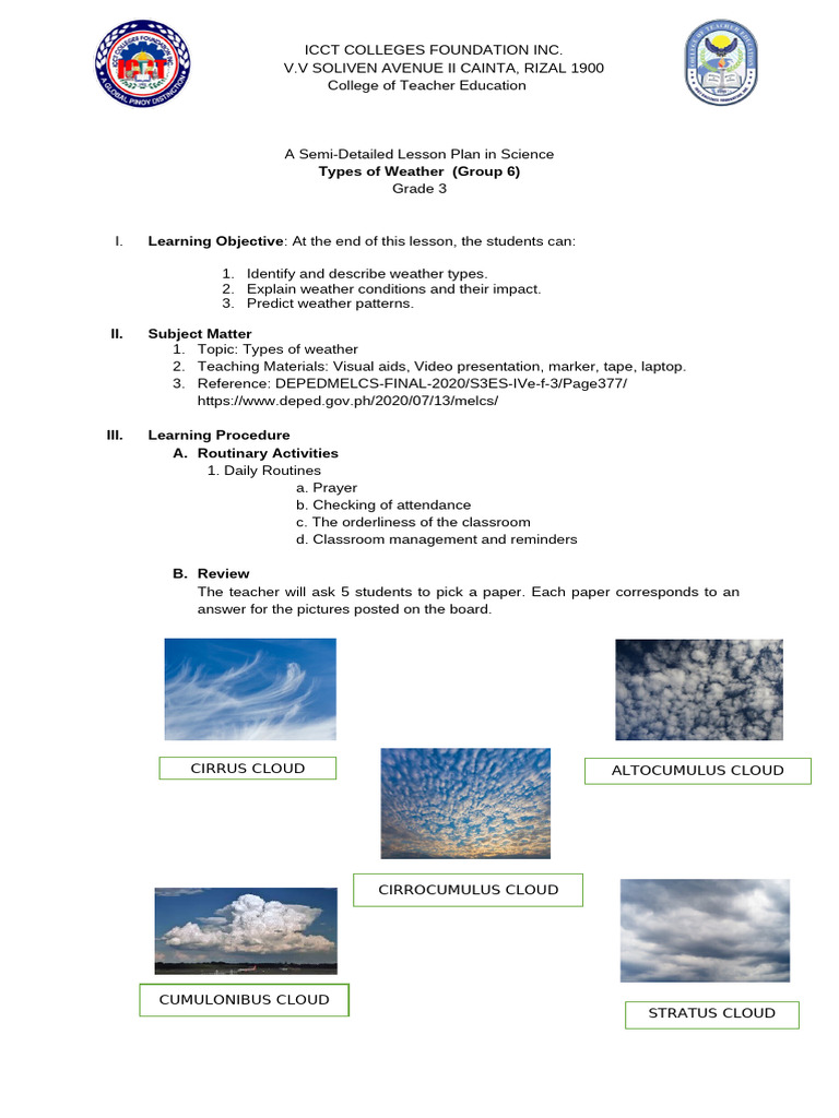 Types-Of-Weather Demo F | PDF