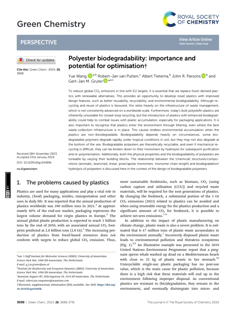 Polyester Biodegradability | PDF