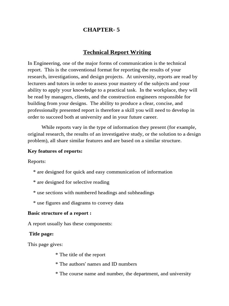 Technical Report Writing | PDF