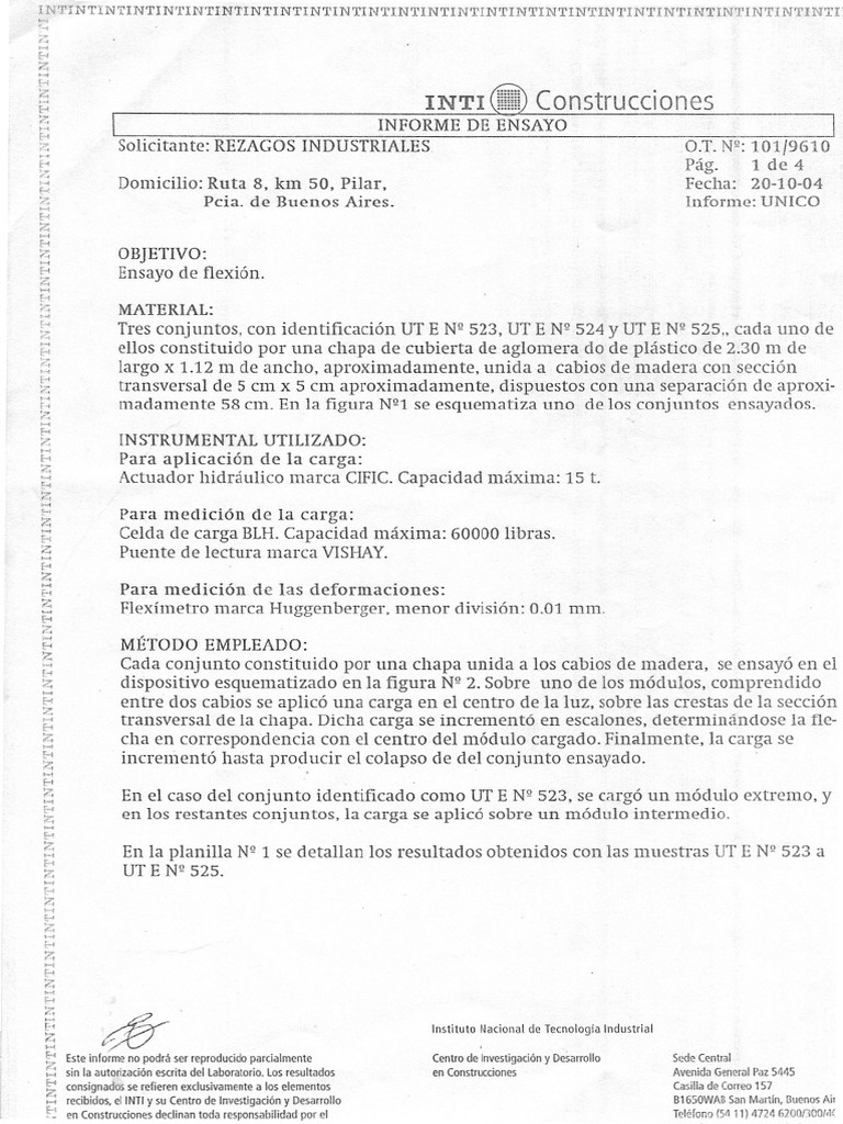 INTI Chapas | PDF