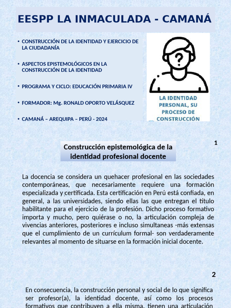 Construccion de La Identidad | PDF