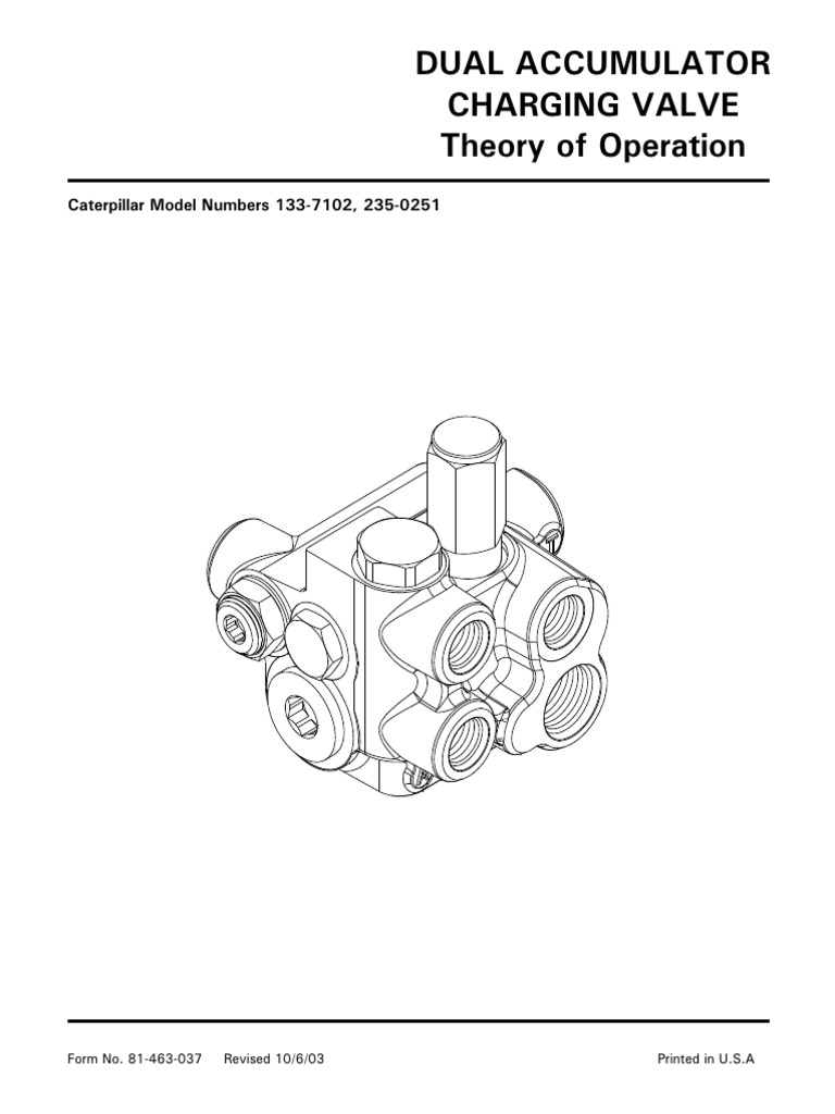 235-0251 81463037dual - Accumulator - Charging - Valve-Caterpillar | PDF