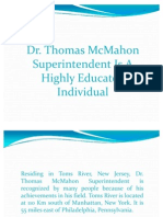 Dr. Thomas McMahon Superintendent