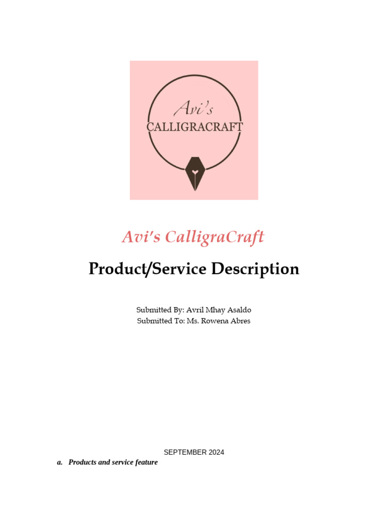 Product Service-Description | PDF