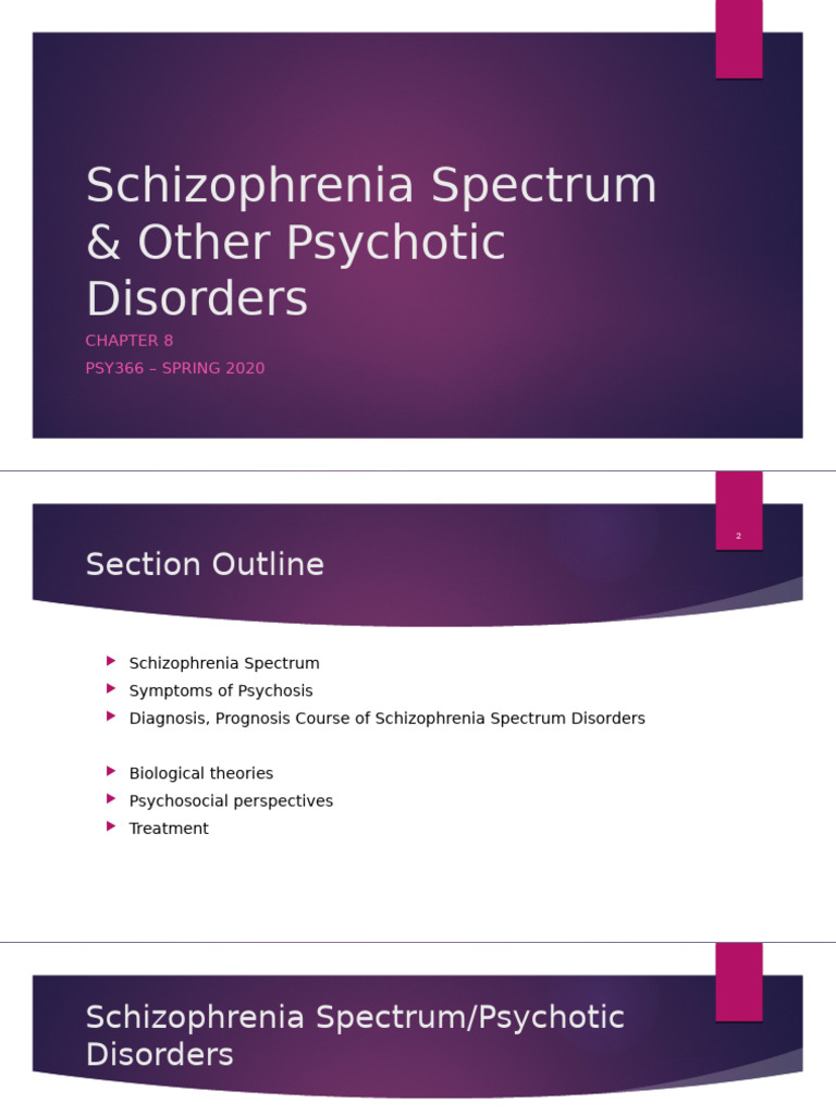 Ch8 Schizophrenia Form and Psychotic Disorders | PDF