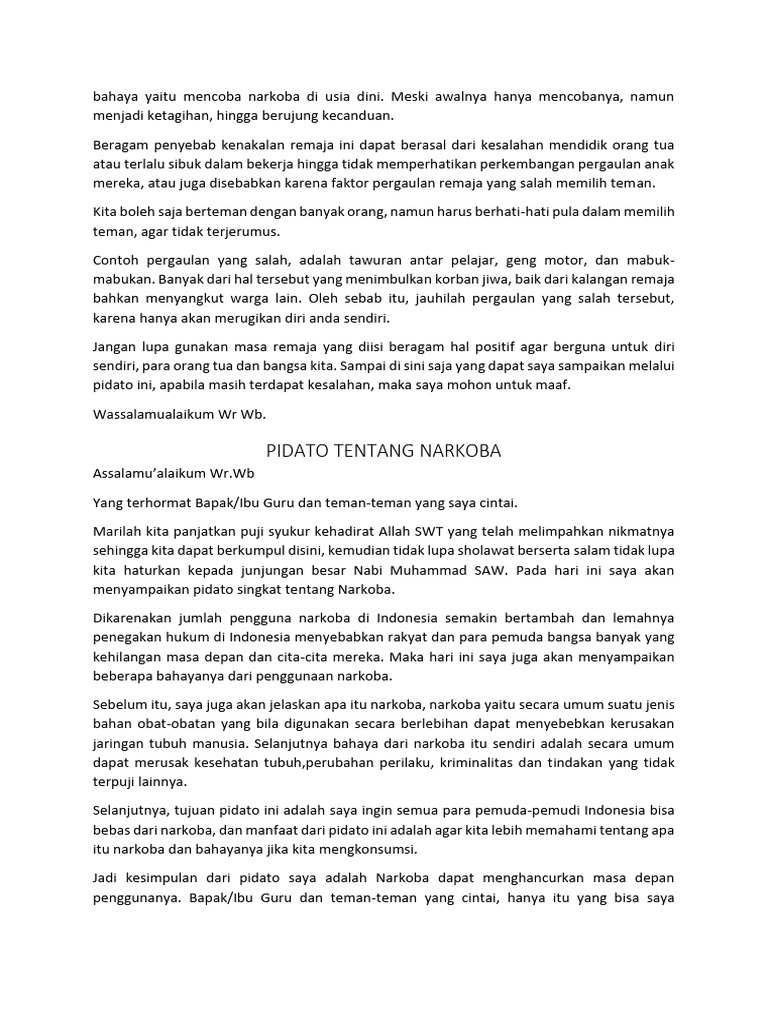 1. CONTOH UJIAN PIDATO PERANGKAT 4 PDF