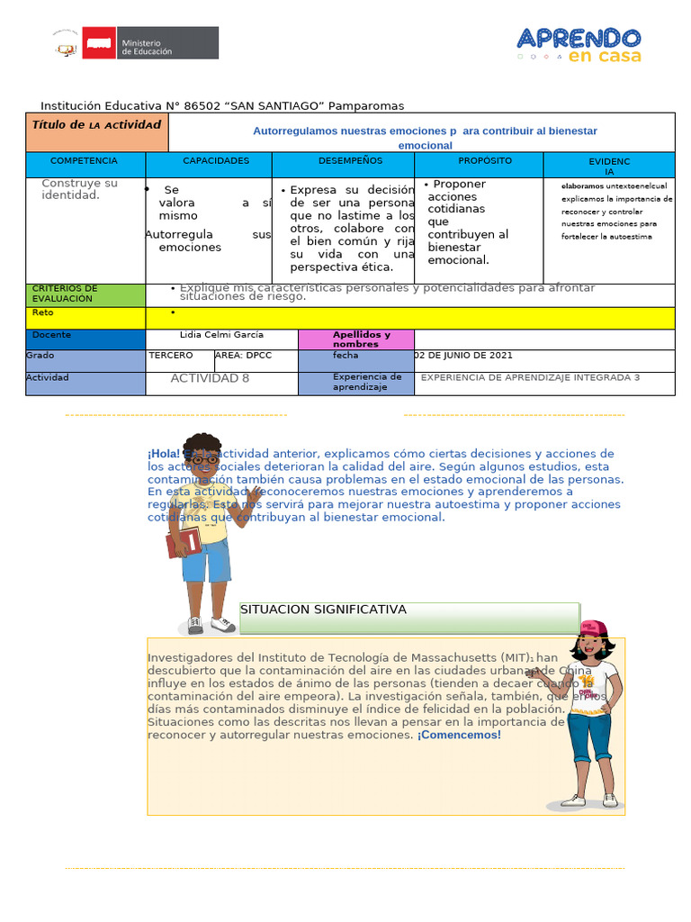 02 Junio DPCC 3 A | PDF | Las emociones | Empatía