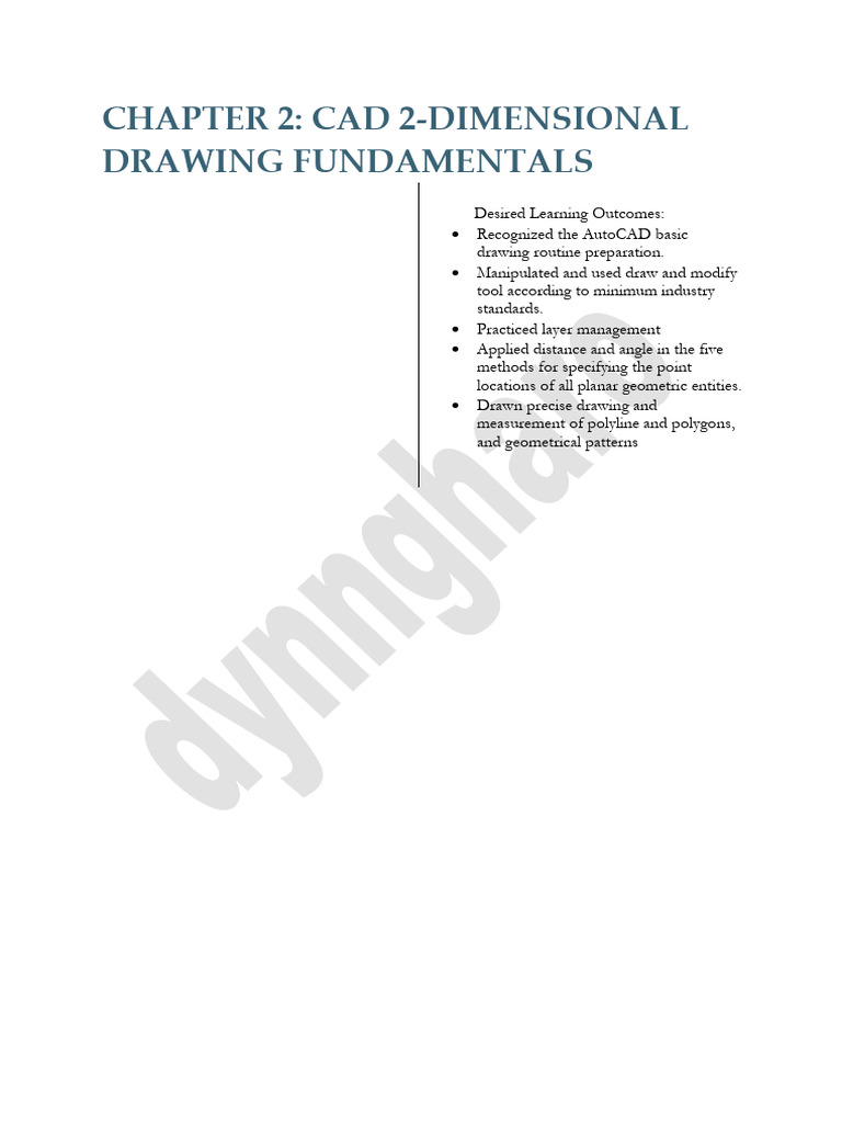 2 Drawing Fundamentals CAD 2D | PDF