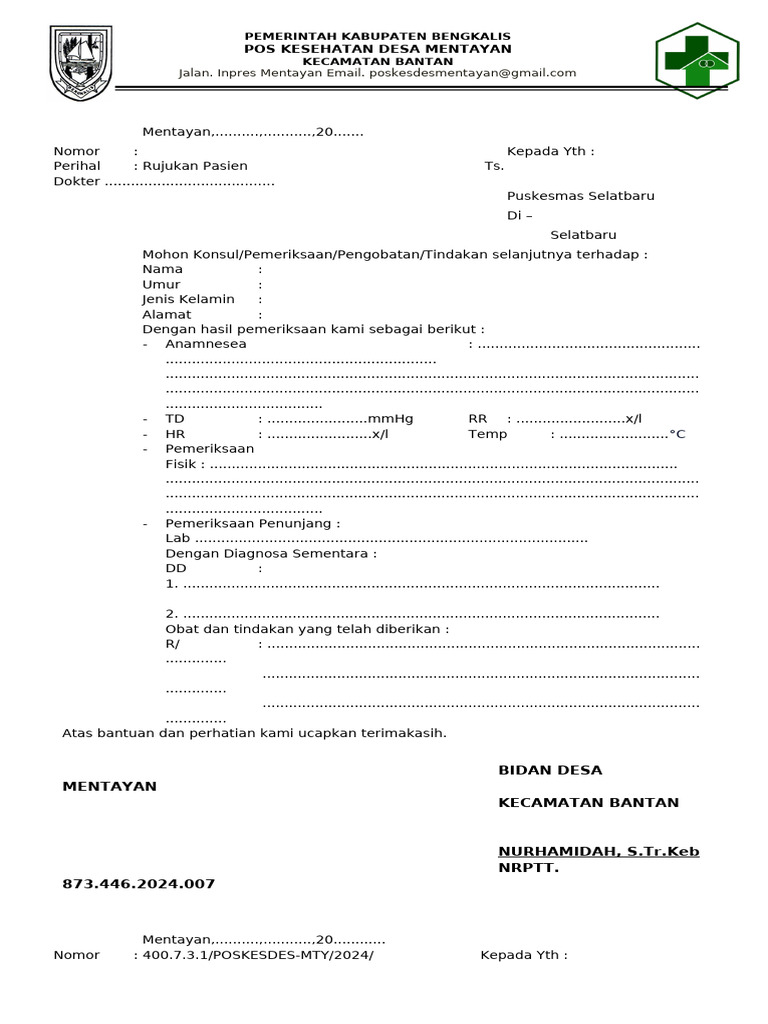 Surat Rujukan | PDF