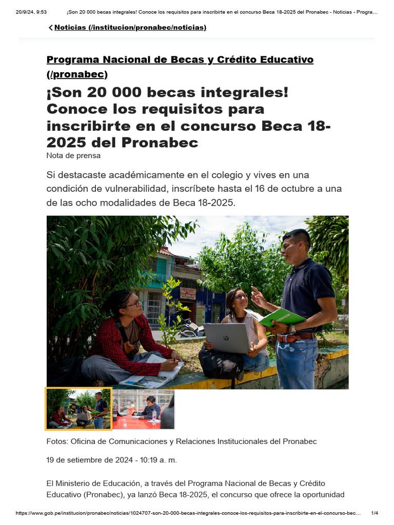 ¡Son Becas Integrales! Conoce Los Requisitos para Inscribirte en El ...