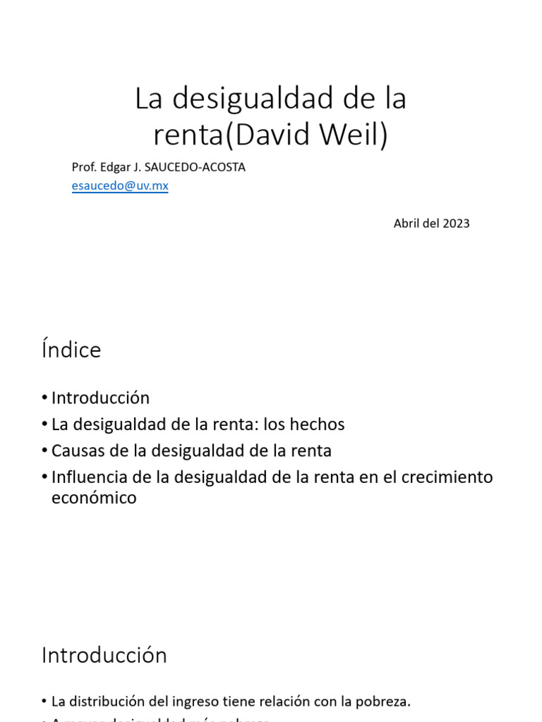 Causas y efectos de la desigualdad de renta | PDF | Desigualdad ...