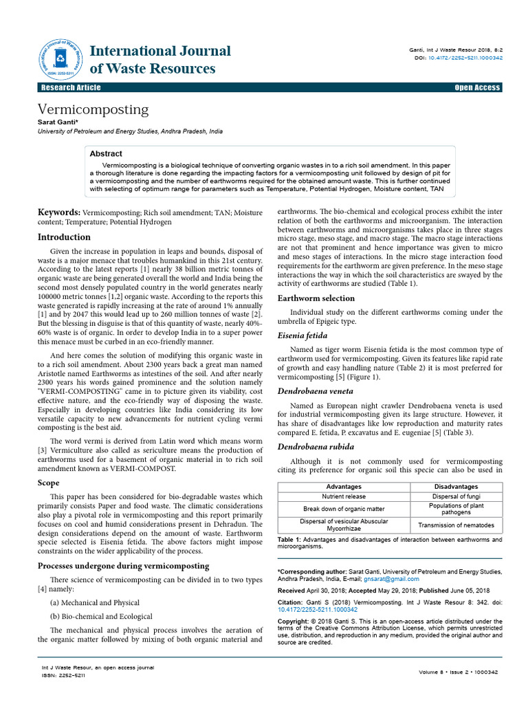 Vermicomposting | PDF